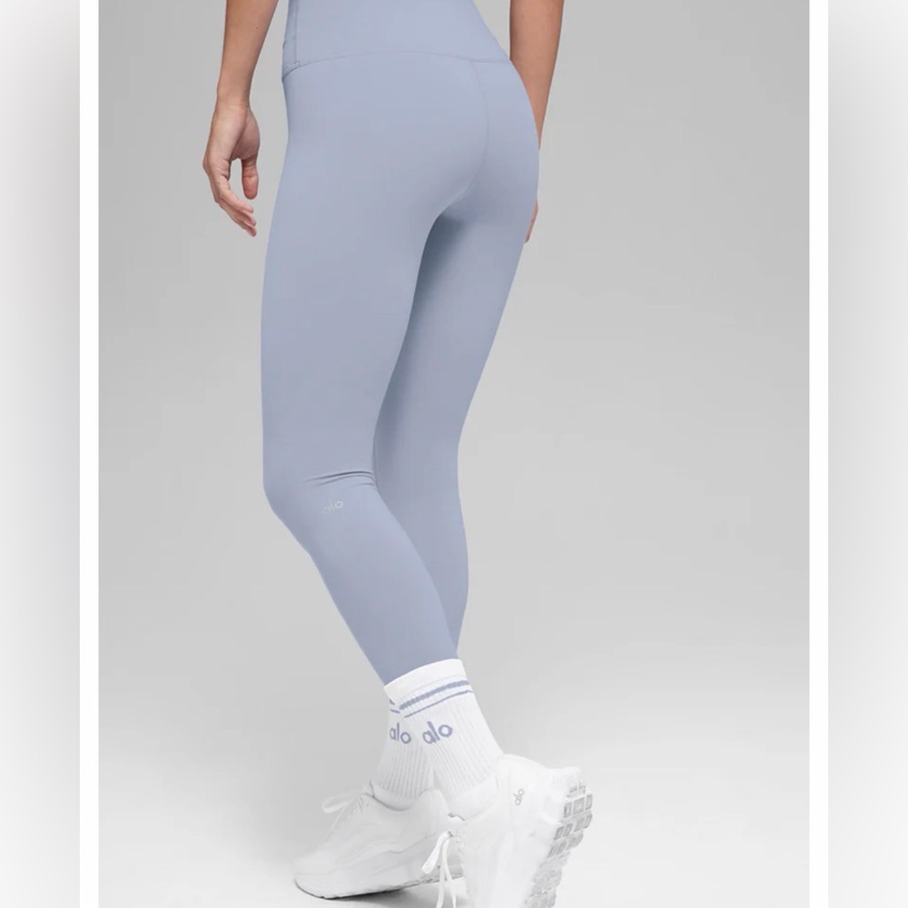 ALO Yoga Sculpt High-Rise Leggings in Pale Blue / Periwinkle
